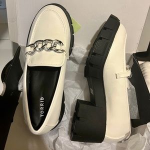 Torrid white loafers shoes